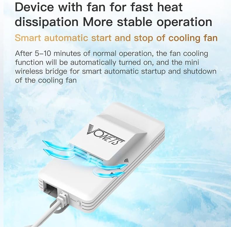 Vonets VAP11AC 2.4G+5G WiFi Bridge/Wireless Repeater/Wired to WiFi Adapter 1200Mbps with RJ45 Ethernet Cable Good Partner for Security System, IP Device - Image 3
